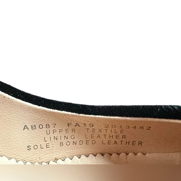 J. Crew Plush Velvet Gold-Studded Bow Rounded Toe Block Heels - Picture 6 of 7